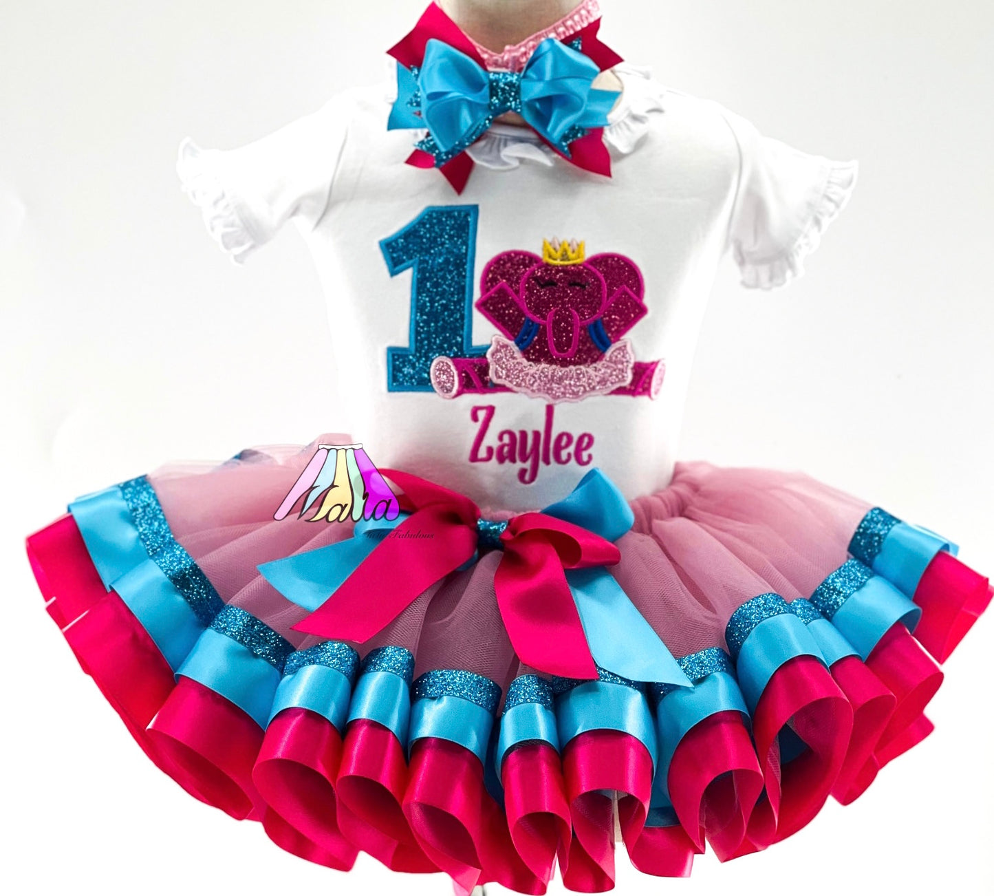 Uniquely made with eye catching colors. Tops can be made with your character choice.