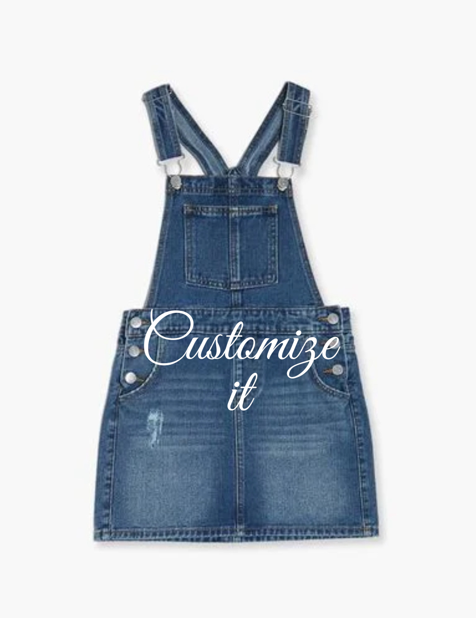 Customized Denim Overall Dress