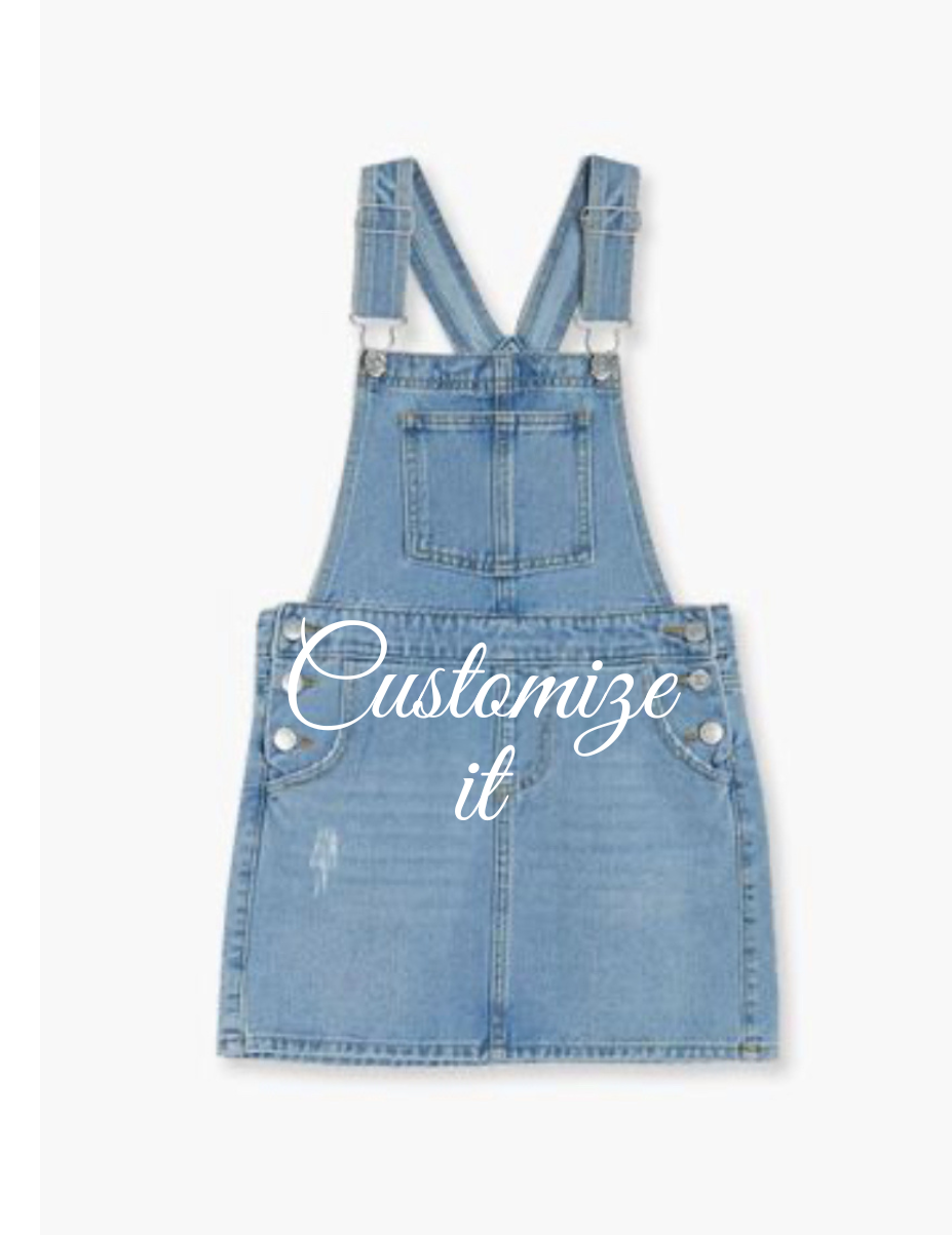 Customized Denim Overall Dress