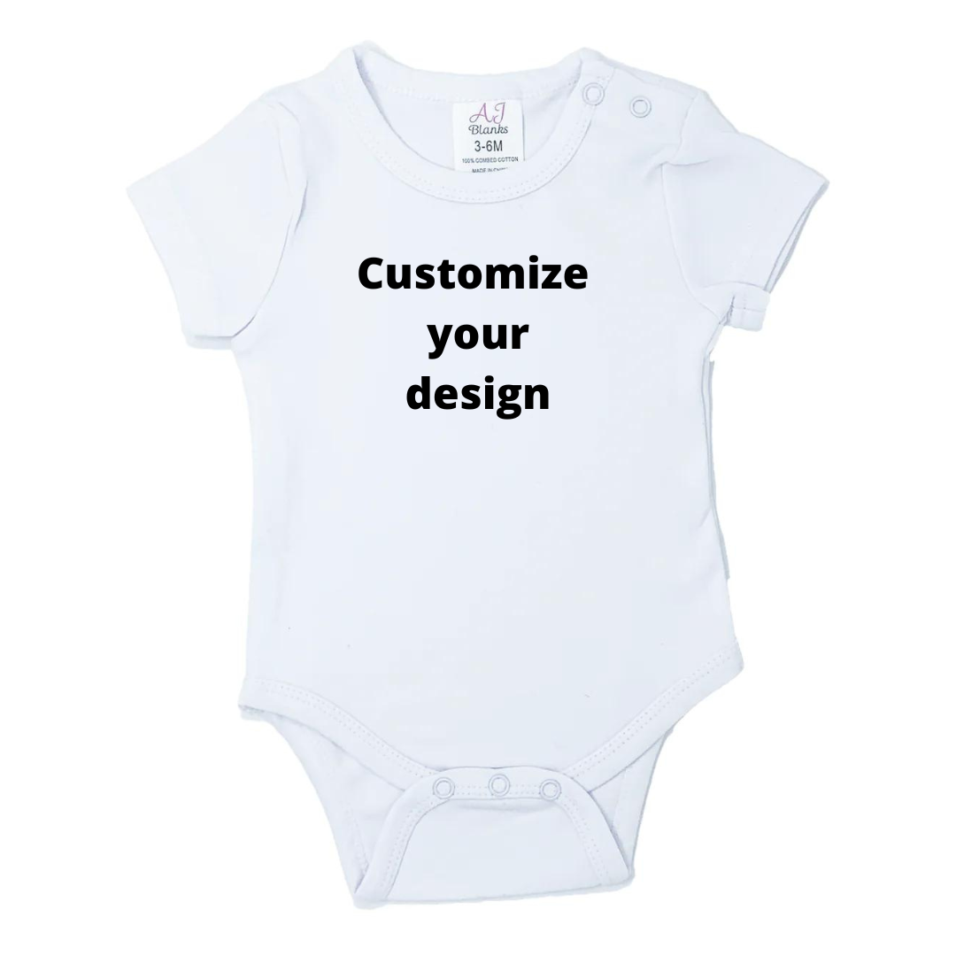 Custom White Infant Bodysuit (Embroidery Design)