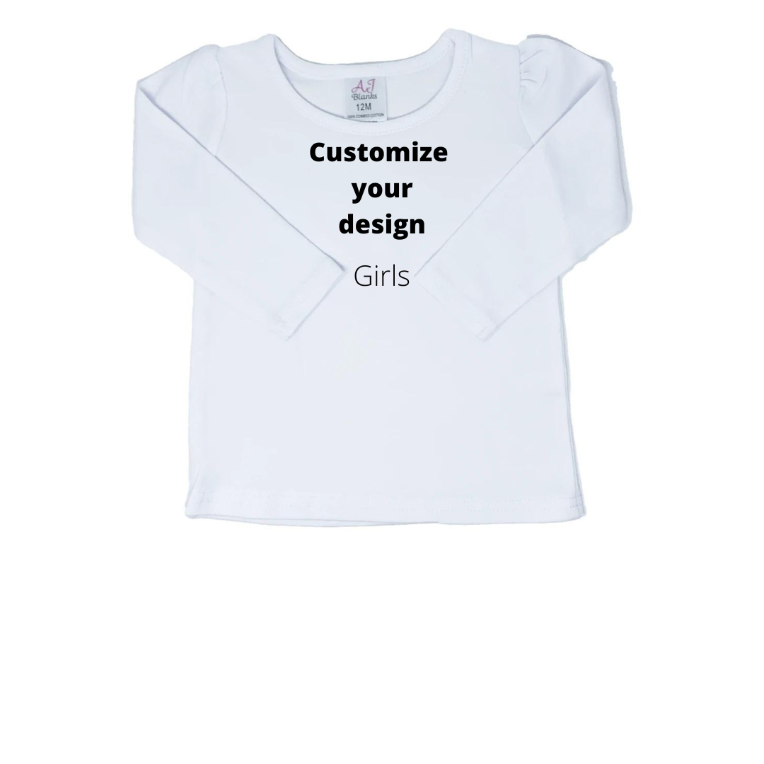 Custom White Kids Embroidered Shirt