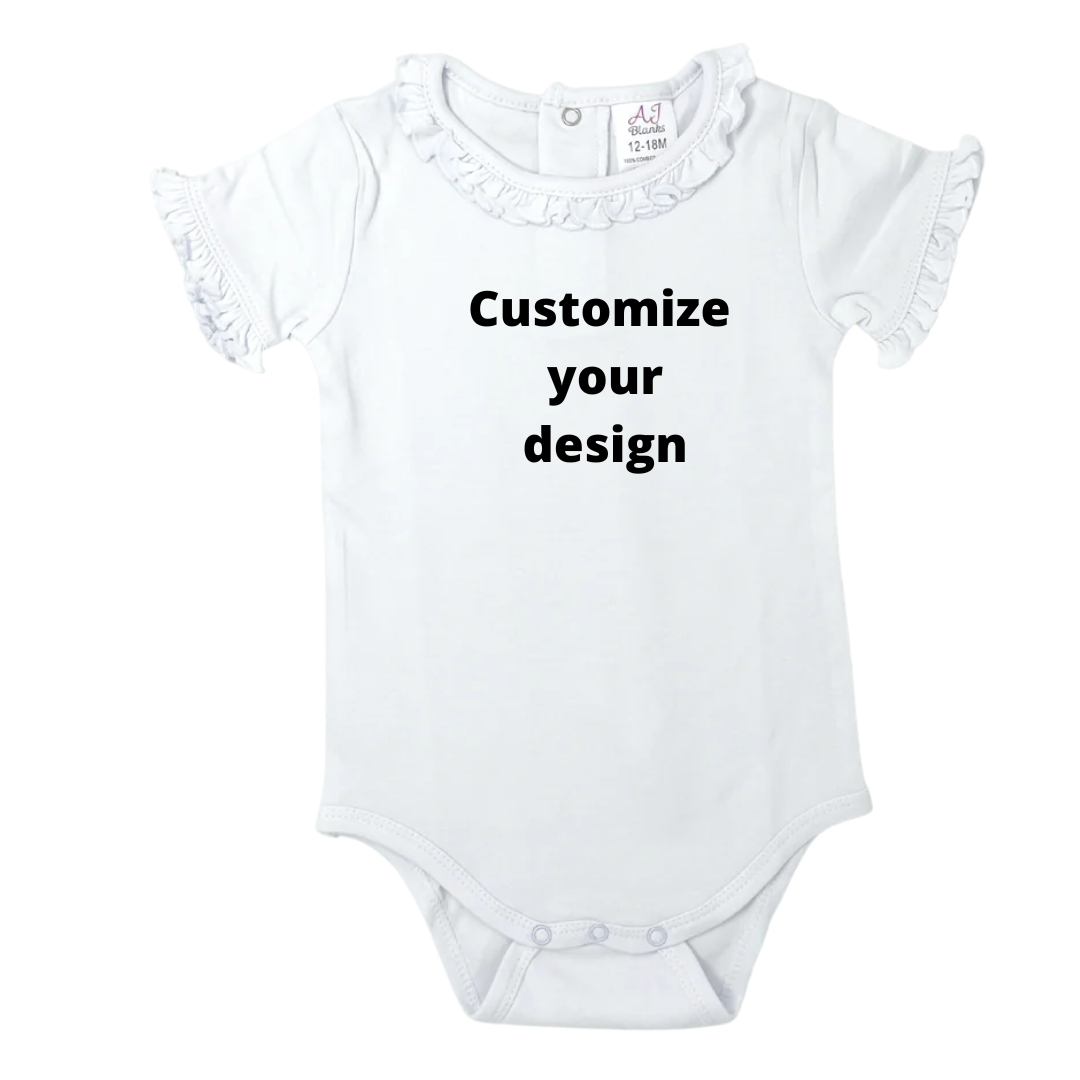 Custom White Infant Bodysuit (Embroidery Design)