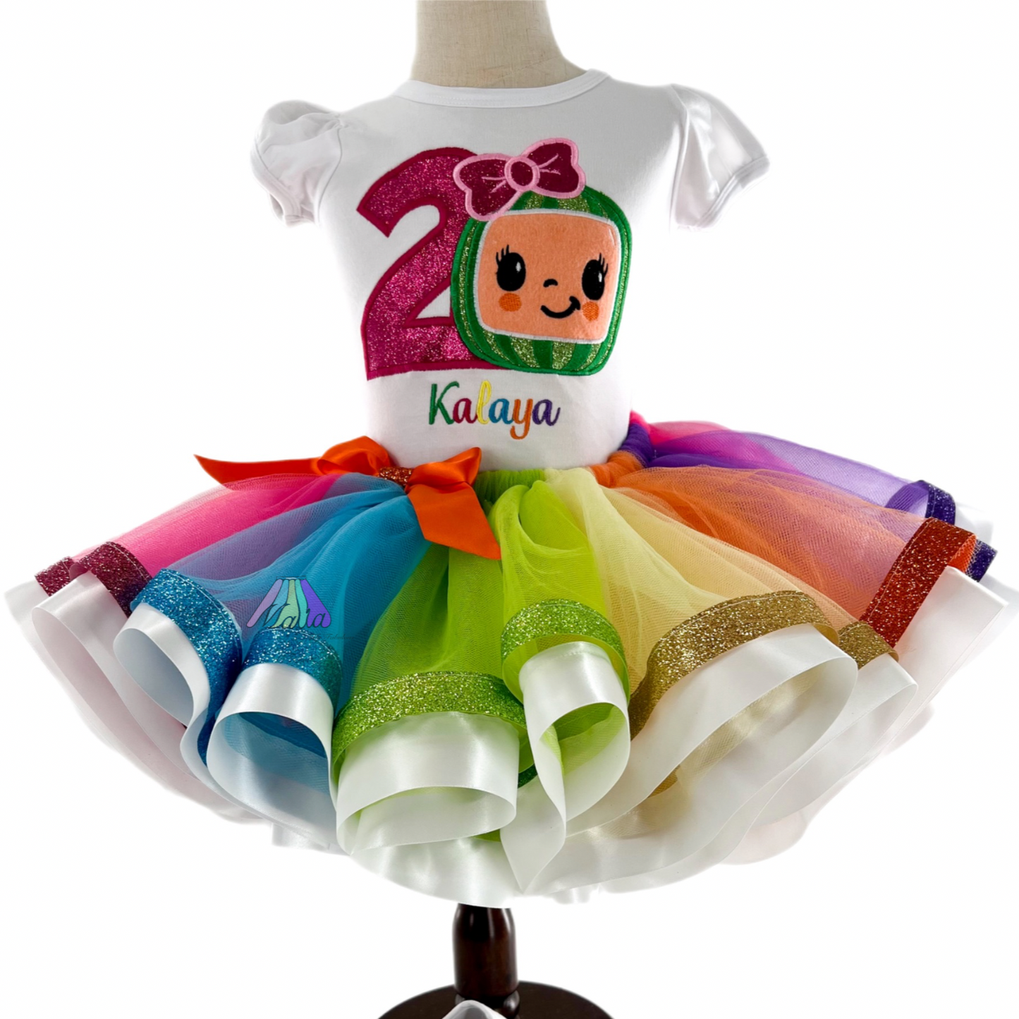 Cute Melon Character Inspired Tutu Ensemble