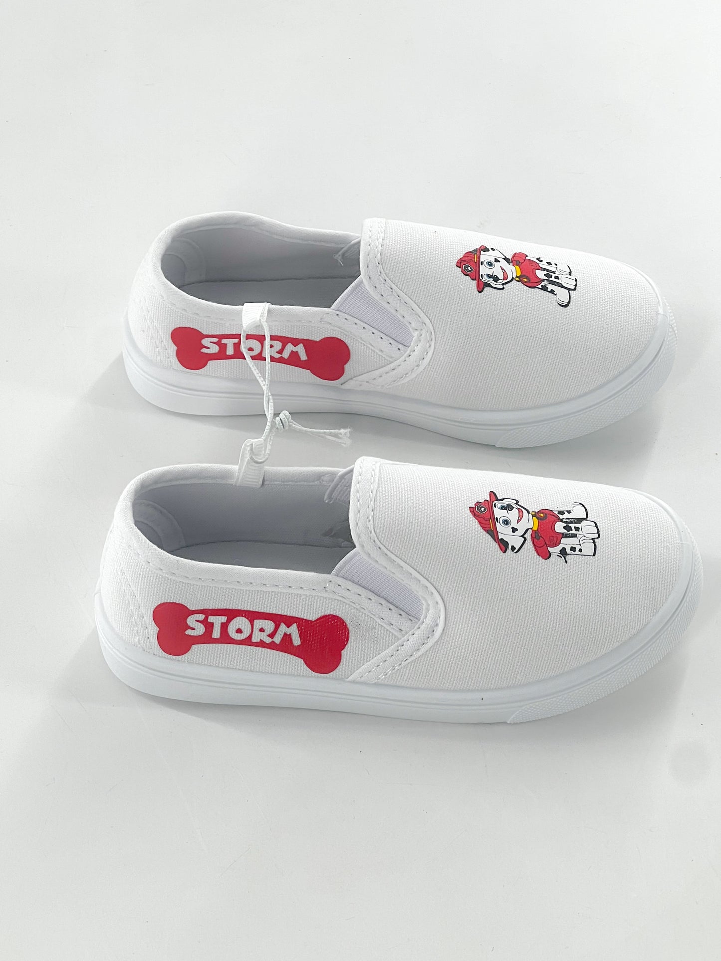 Custom Unisex White Slip-On Canvas