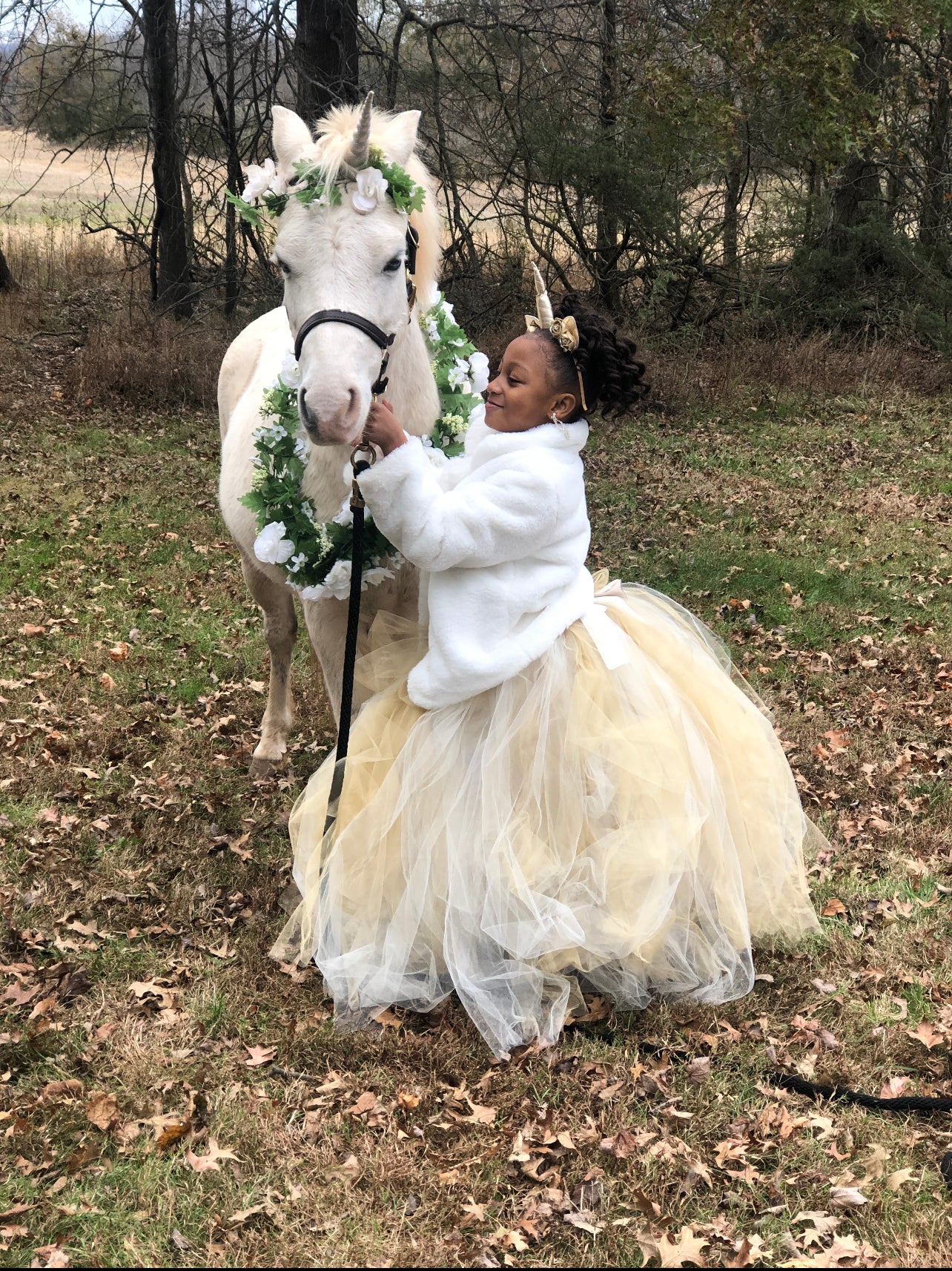 Ultra Long Full Length Child Tutu Skirt with Back Bow Accent