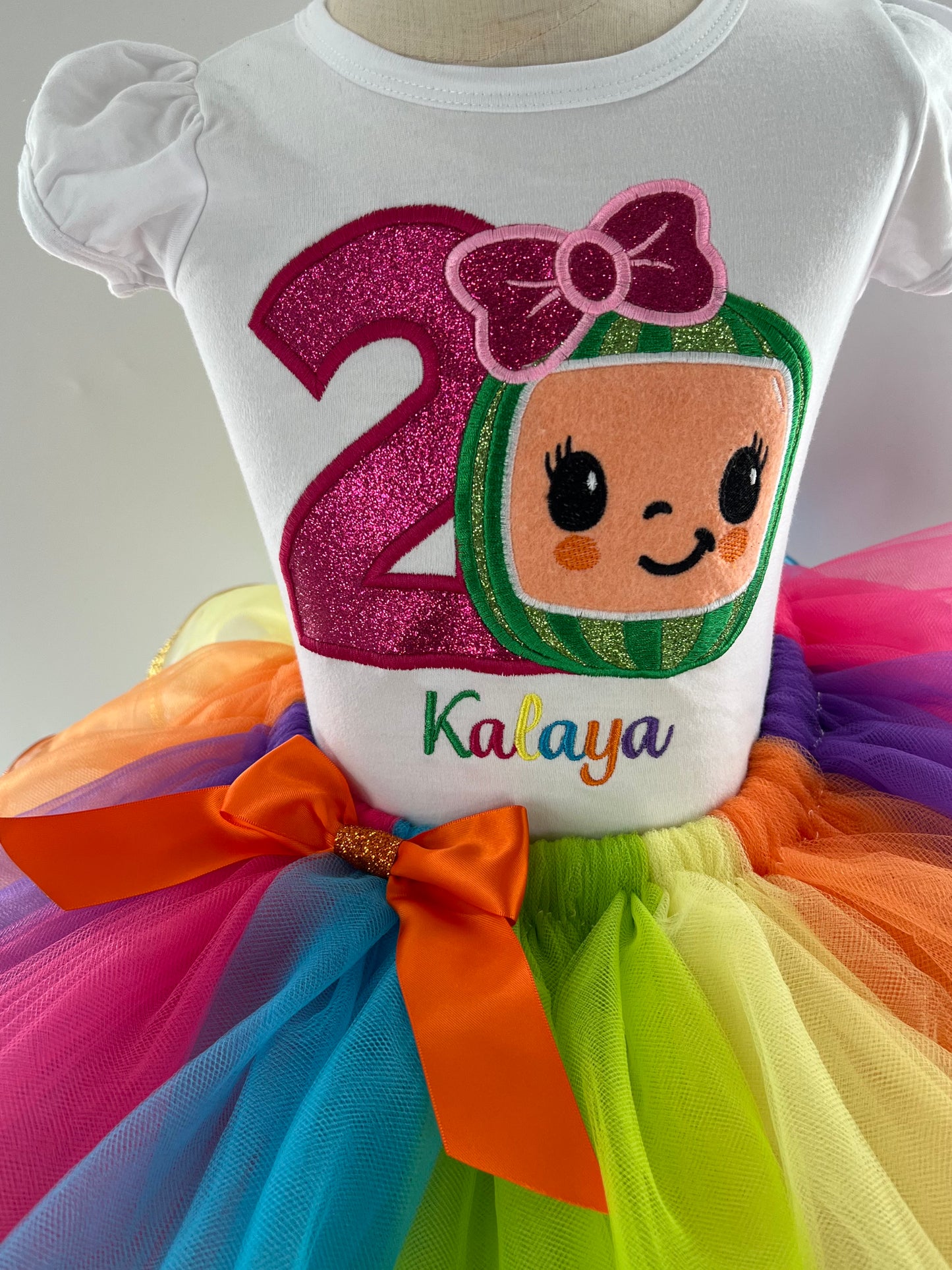 Cute Melon Character Inspired Tutu Ensemble