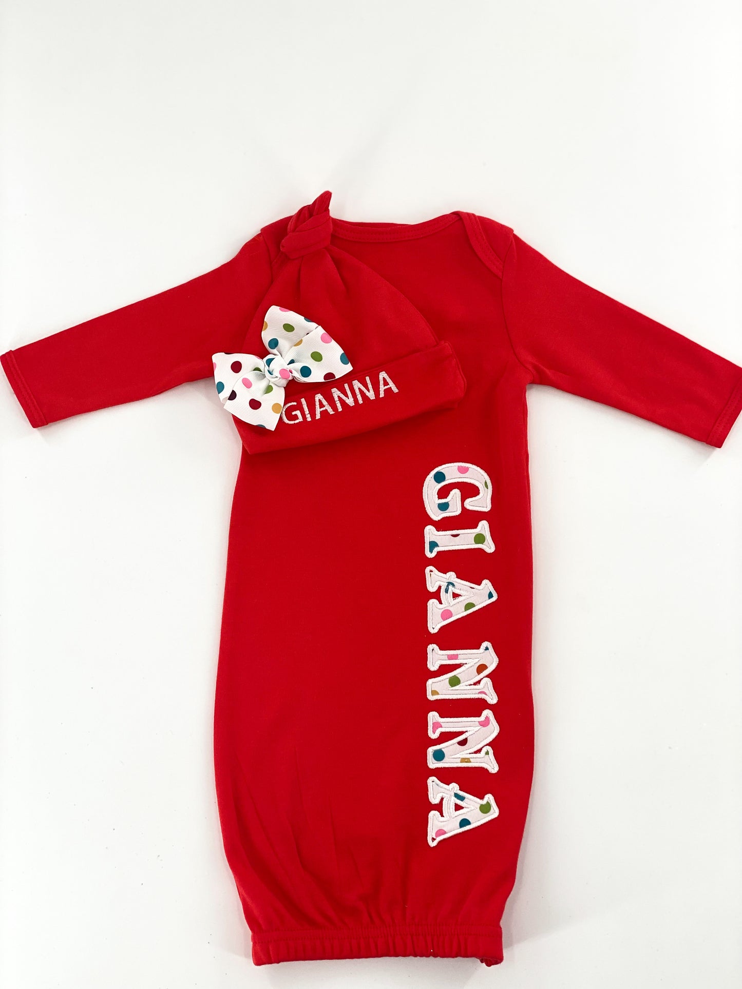 Personalized Baby Gown and Cap