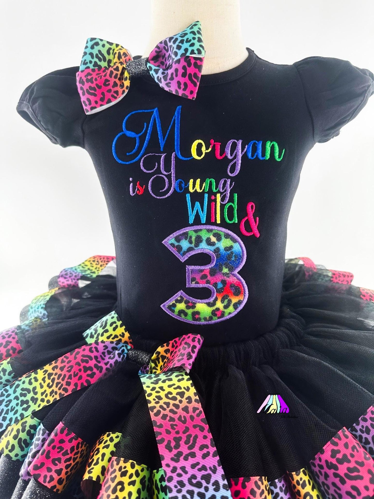 Wild One Birthday Tutu Outfit: Safari Theme, Personalized Bodysuit