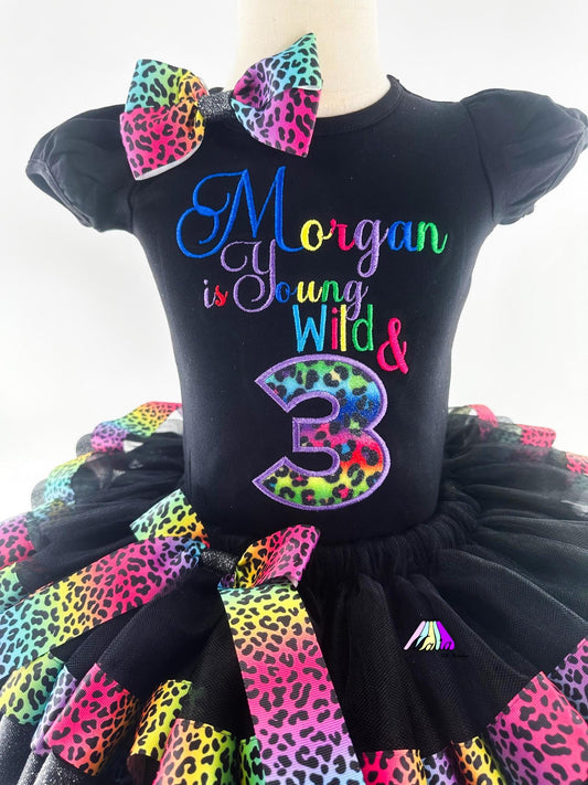 Wild One Birthday Tutu Outfit: Safari Theme, Personalized Bodysuit