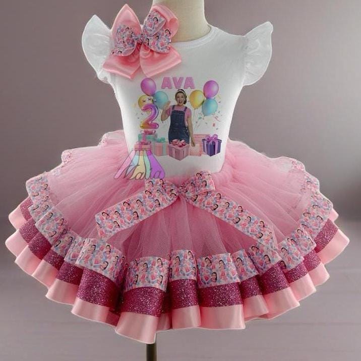 Miss Rachel Birthday Tutu Outfit: Custom Shirt, Bow & Sneakers